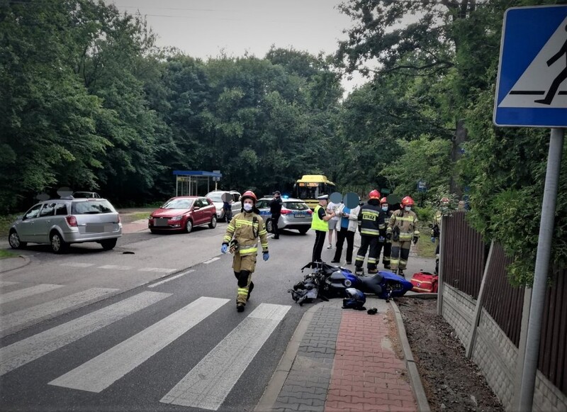 46-latek spowodował kolizję przez nieustąpienie pierwszeństwa motocykliście