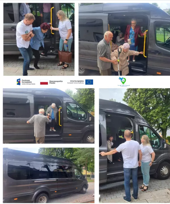 Usługa transportowa w Łaziskach Górnych. Seniorzy są dowożeni na zajęcia! / fot. UM Łaziska Górne FB